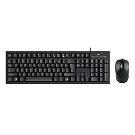 Combo Teclado Multimedia y Mouse Optico Genius KM-100SE AI Copilot - Negro