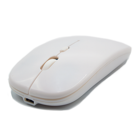 Mouse Inalámbrico Diseño Ultra Delgado, Slim Tipo Mac Blanco