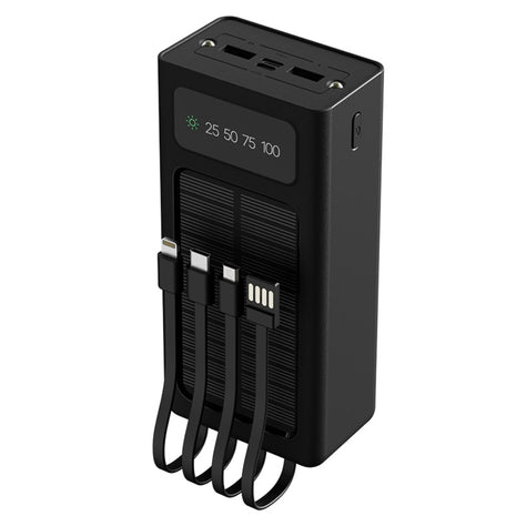 Power Bank 30.000 mAh con Panel Solar Xtech XPB-300 Multiples Puertos, Linterna