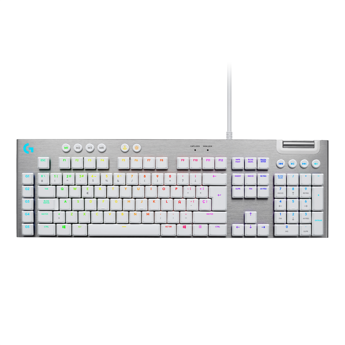 Teclado Gamer Mecánico Ultrafino Logitech G815 Lightsync Rgb Blanco