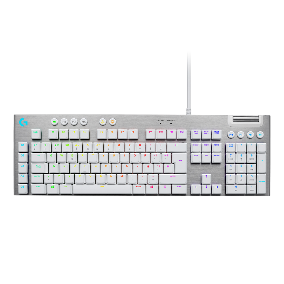 Teclado Gamer Mecánico Ultrafino Logitech G815 Lightsync Rgb Blanco