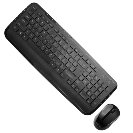 Combo Inalámbrico Delux: Teclado Slim Multimedia + Mouse