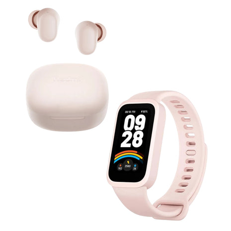 Combo Xiaomi Pulsera Inteligente Smart Band 9 Active + Buds 6 Play Rosa