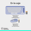 Combo Teclado Y Mouse Bluetooth, Logitech Pop Icon, Lila