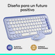 Combo Teclado Y Mouse Bluetooth, Logitech Pop Icon, Lila