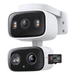 Cámara Seguridad WiFi TP-Link Tapo C246D Doble Lente 2K Exterior IP65 Visión Nocturna Color Alertas IA + Micro SD 128GB