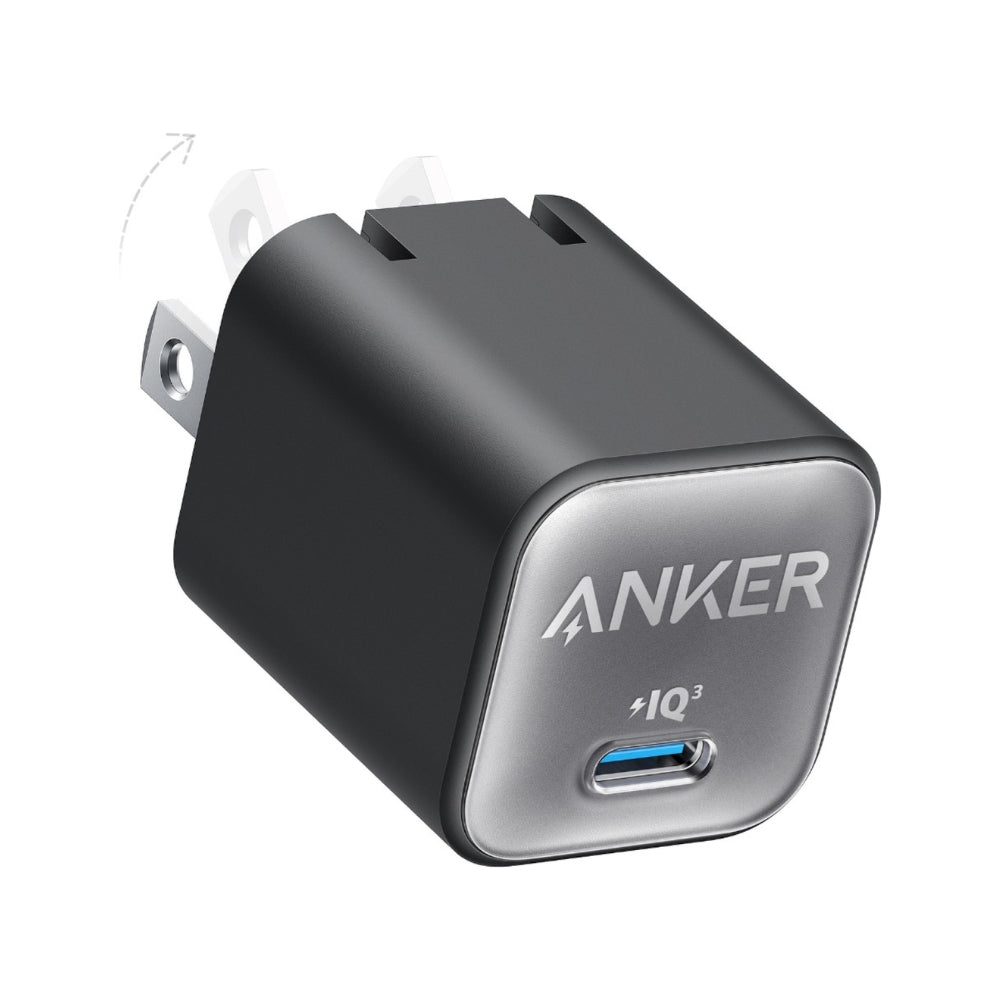 Cargador Anker Nano A2147 USB-C Power Delivery 30W Carga Rápida para iPhone, Android y iPad Negro