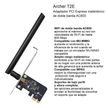 Tp-link, Tarjeta De Red Pci-e Wifi Dualband Ac600 Archer T2e