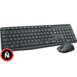 Combo Inalámbrico Logitech MK235 Teclado Multimedia y Mouse Ambidiestro Resistente a Salpicaduras - Gris