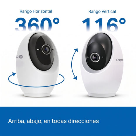 Cámara de Seguridad TP-Link Tapo C260 Ultra HD 4K 8MP Visión 360° Detección inteligente con IA Zoom 18X