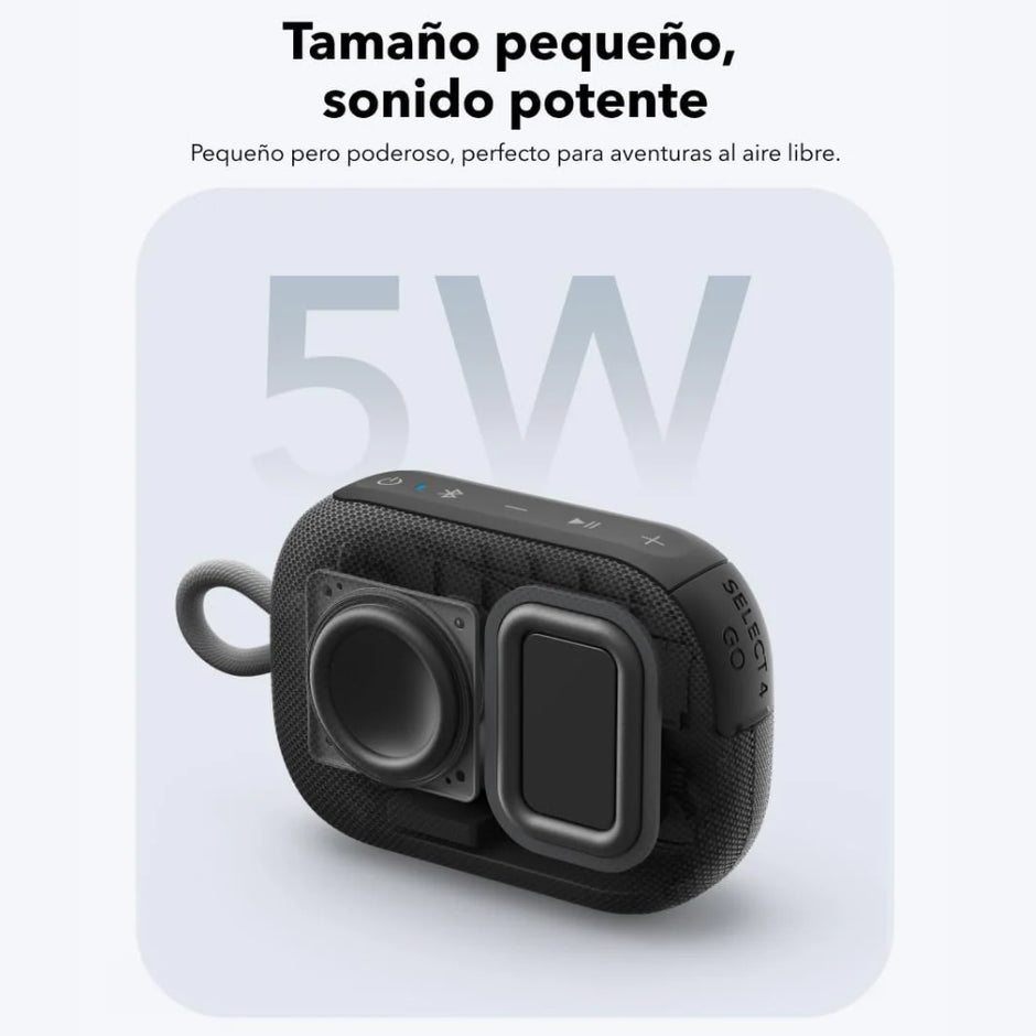 Parlante Bluetooth 5.4 Anker Soundcore Select 4 Go Portátil 5W IP67 Impermeable Batería 20h, Blanco