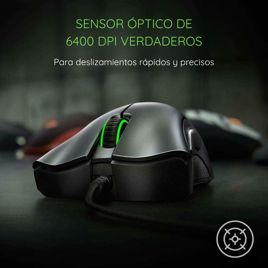Razer DeathAdder Essential Mouse Gamer Alámbrico 6400 DPI Ergonómico para Diestros - 5 Botones Programables - Negro