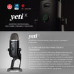 Micrófono Profesional USB Multipatrón Logitech Blue Yeti X Streaming/Gaming VO!CE 24-bit/48kHz - Negro