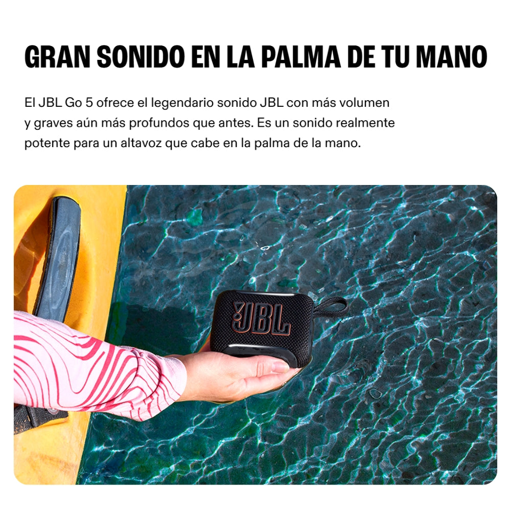 Parlante Bluetooth JBL Go 5 Portátil Sonido Pro Auracast Impermeable IP68 Batería hasta 10h - Naranja