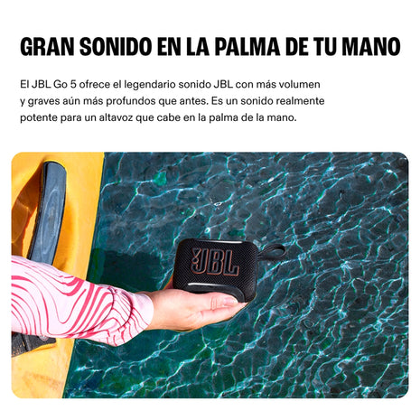 Parlante Bluetooth JBL Go 5 Portátil Sonido Pro Auracast Impermeable IP68 Batería hasta 10h - Naranja