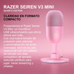 Micrófono Razer Seiren V3 Mini Condensador Supercardioide USB Ultra Compacto Rosa