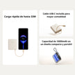 Power Bank Xiaomi 10000mAh 33W con Cable USB‑C Integrado Carga Rápida Diseño Compacto Beige