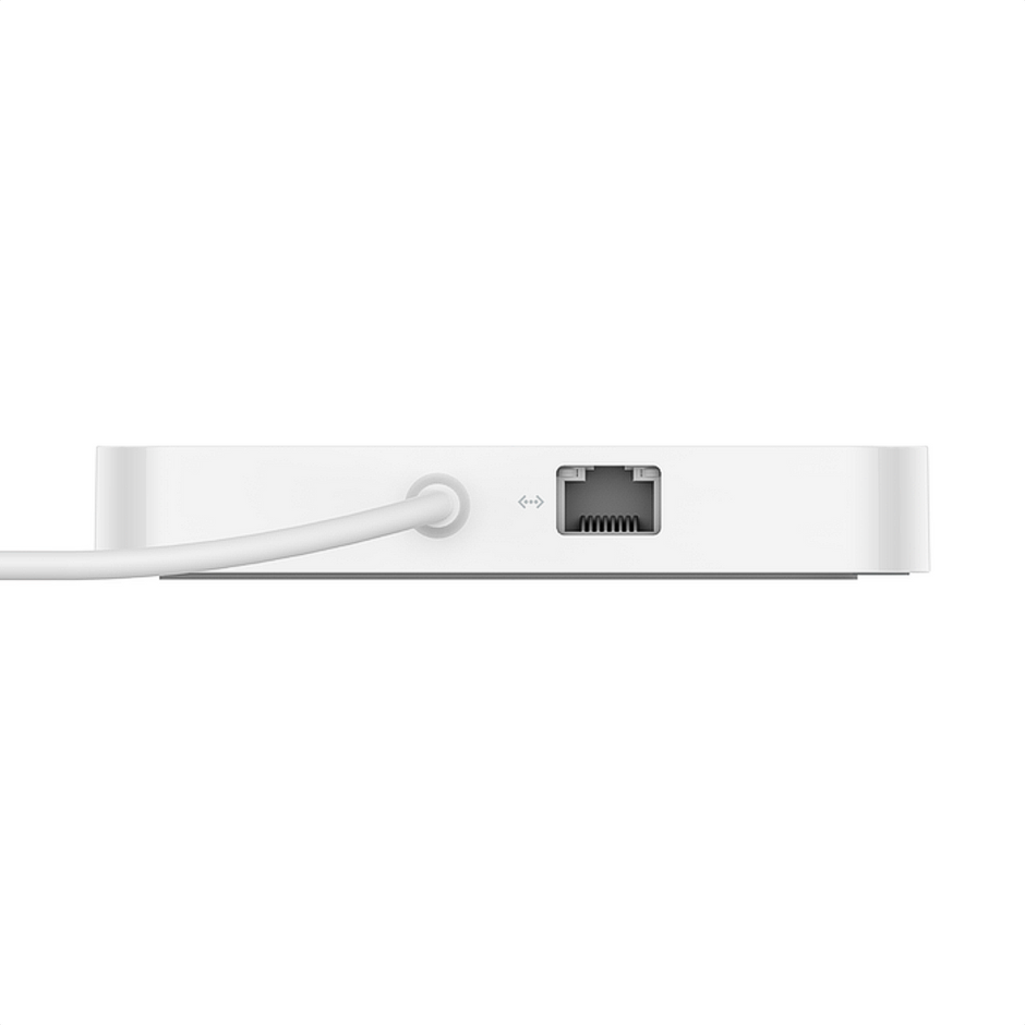 Hub USB-C Belkin INC011btWH 6 en 1 con Ethernet Gigabit, SD, microSD y USB 10Gbps Blanco