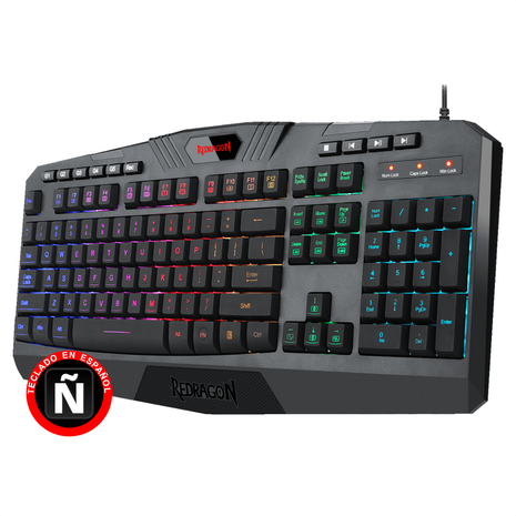 Teclado Gamer Redragon K503a Rgb Harpe Pro Macros Multimedia