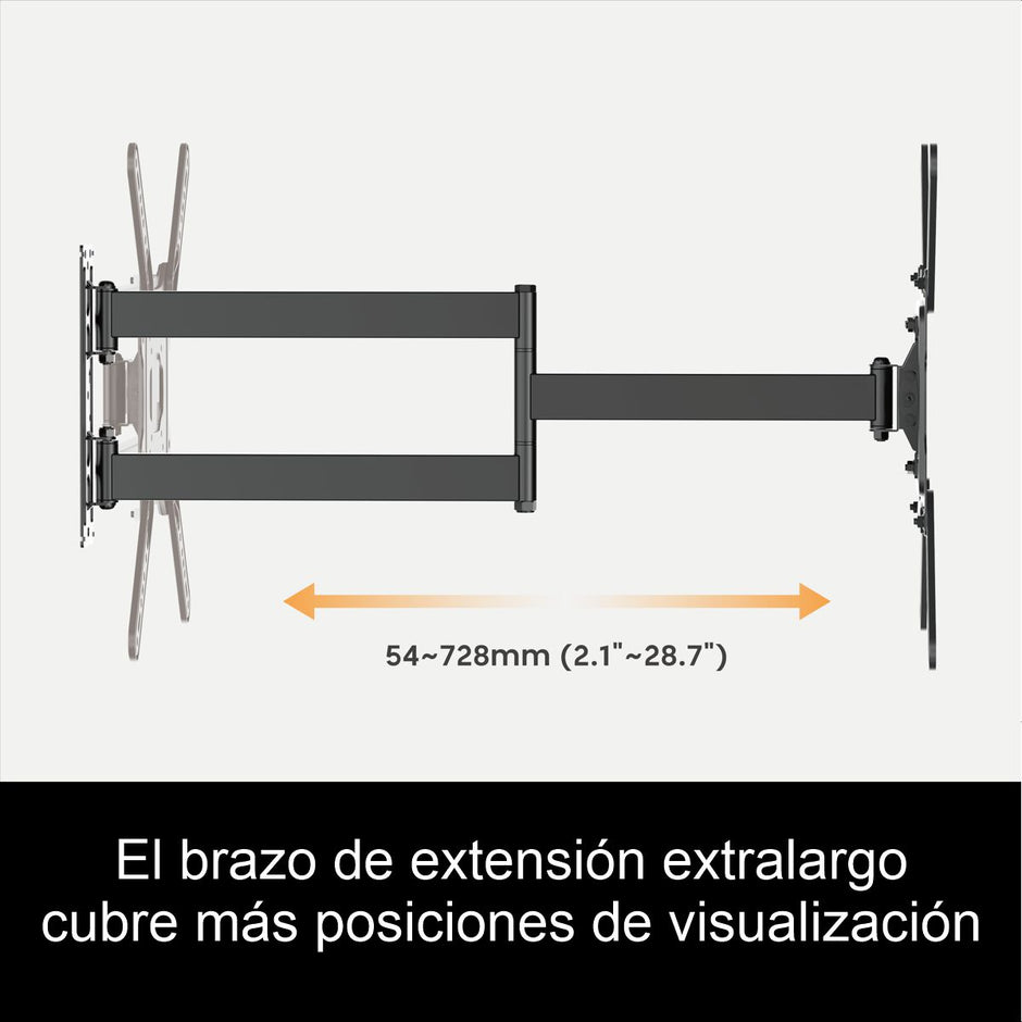 Soporte Tv Extra Largo 73cm Techgo Spb-443l, 23''»65''/35kg