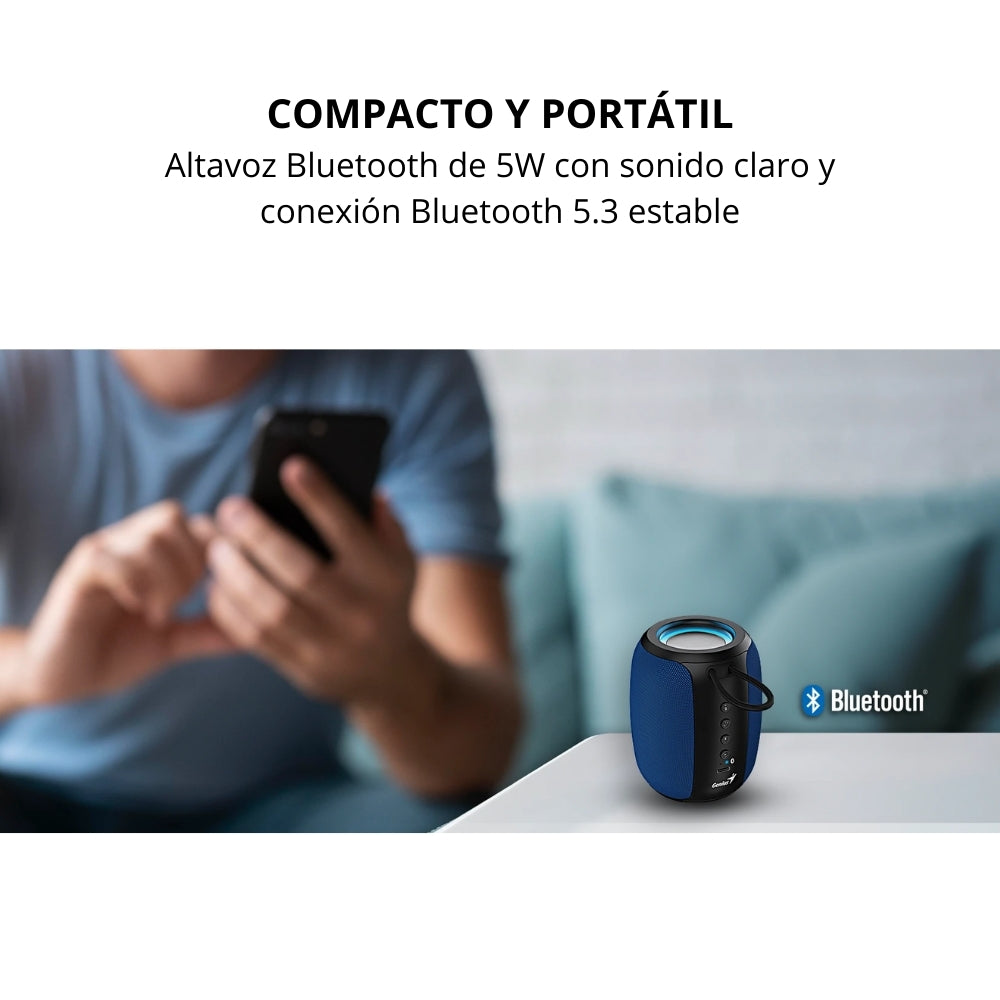 Parlante Portatil Genius Sp-915bt con Microfono Bluetooth 5.3 USB-C - Rojo
