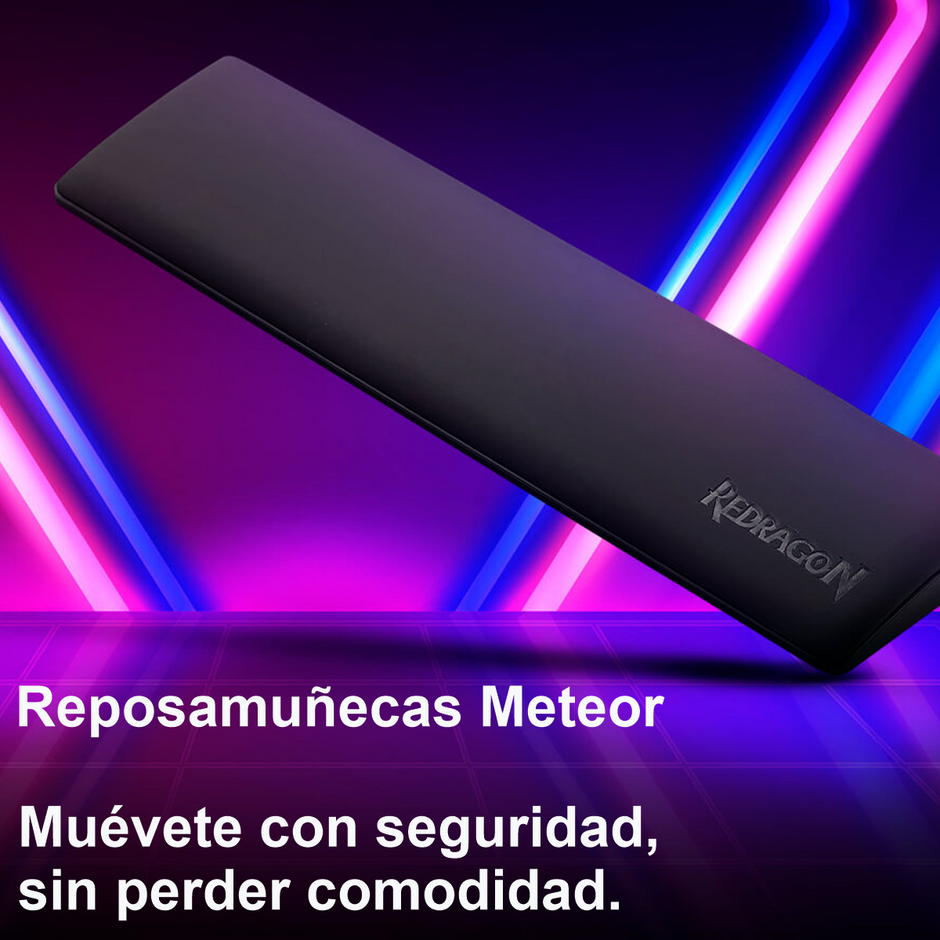 Reposamuñecas Gamer Redragon Meteor PO35 S Ergonómico Memory Foam Antideslizante 28.9 X 7.3 X2.0 CM