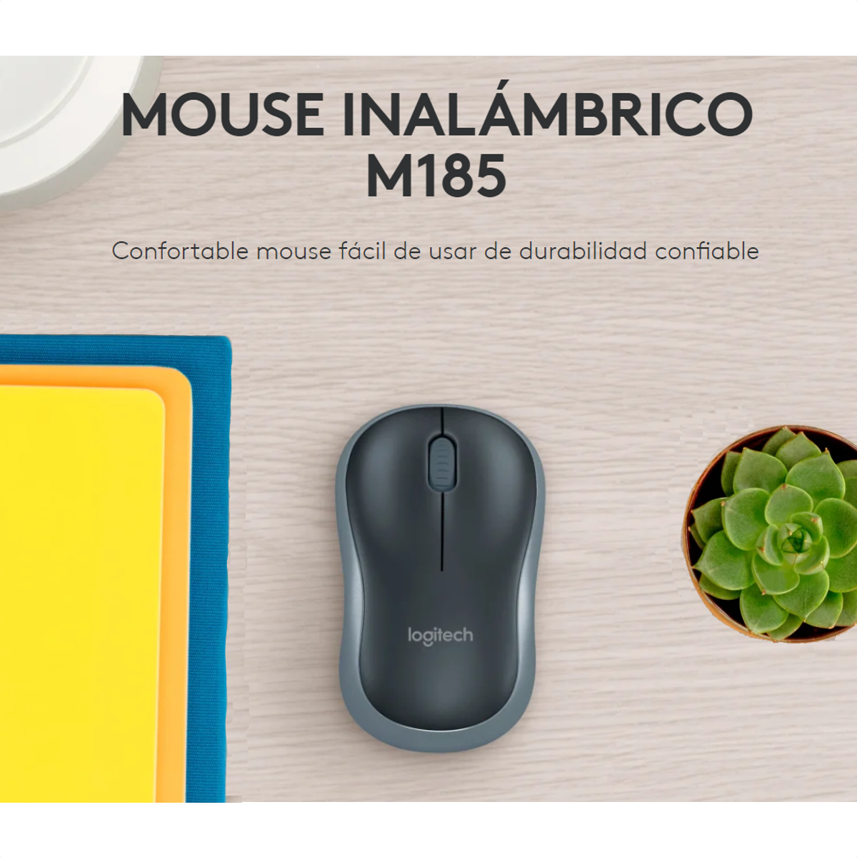 Logitech M185, Mouse Inalámbrico, Win Mac Chrome Linux Negro