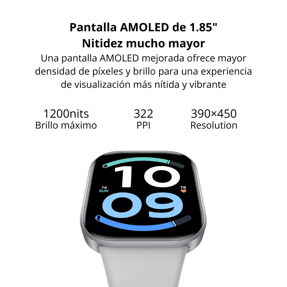 Smartwatch Xiaomi Redmi Watch 6 Active Pantalla AMOLED 1.85” Llamadas Bluetooth 140 Sports IP68 - Negro