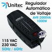 Regulador de Voltaje Automático Unitec de 2000VA con 8 Tomas Protegidas