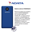 Batería Externa ADATA P20000QCD Power Bank 20000mAh Carga Rápida QC/PD, Azul