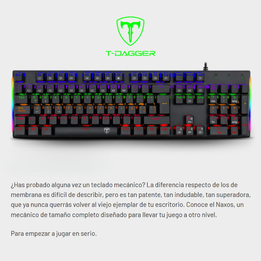 Combo Gamer 3 En 1 Teclado Mecanico TGS-009, Mouse 10000 DPI, Diadema 7.1 T-dagger