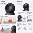 Cámara IP WiFi TP-Link Tapo C201 Robótica 360° Full HD 1080p Audio Bidireccional Visión Nocturna + Micro SD 128GB