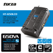 UPS Interactiva Forza HT-650LCD de 650VA/390W con 12 Tomas + 2 USB
