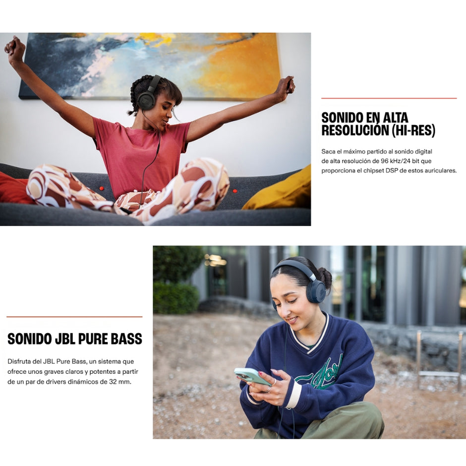 Jbl Tune 520c Diadema Manos Libres Usb-c / Sonido Pure Bass Negro