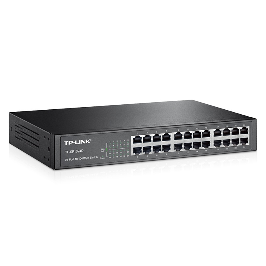 Switch 24 Puertos 10/100 Escritorio/rack, Tp-link Tl-sf1024d