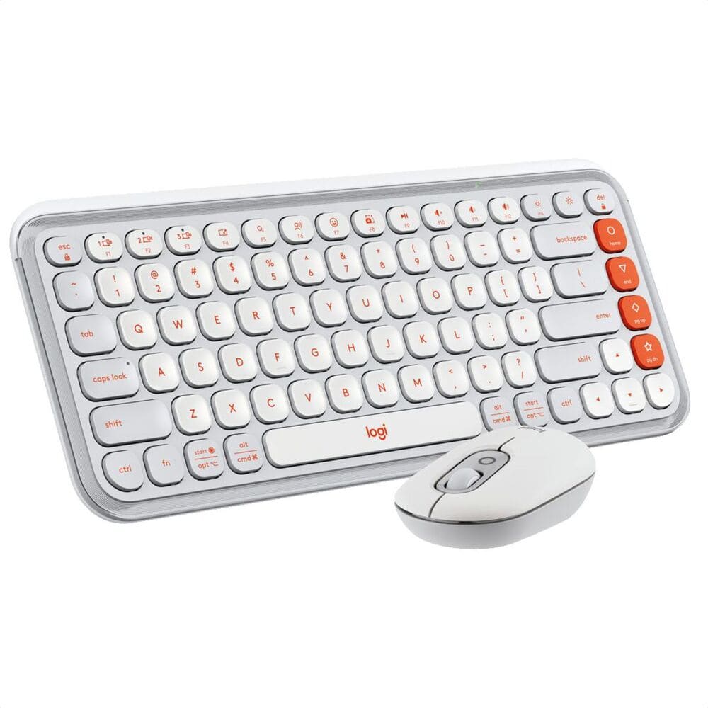 Combo Teclado Y Mouse Bluetooth, Logitech Pop Icon, Blanco