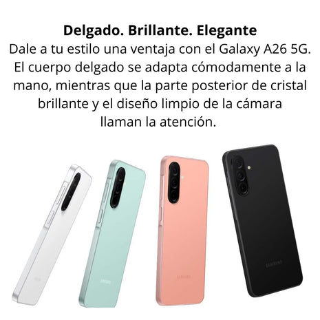 Celular Samsung Galaxy A26 5G Dual SIM, 6.7'' 256GB/8GB 50MP IP67 5000mAh, Negro