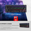 T-Dagger Teclado Mecánico T-TGK321 Arena Lite Switch Red 60% Rainbow Español LAT negro antighosting RGB