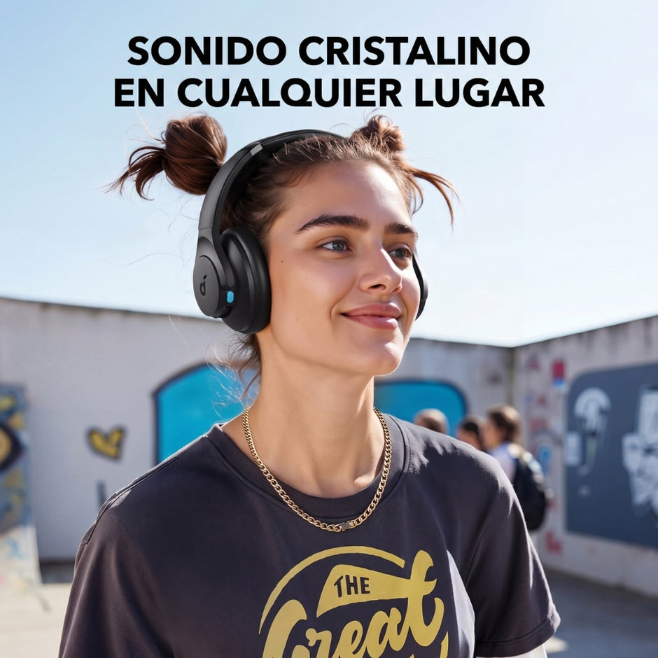Diadema Inalámbrica Soundcore Q11i Bluetooth 5.3 Hi-Res Audio BassUp Hasta 60H de Batería Negro