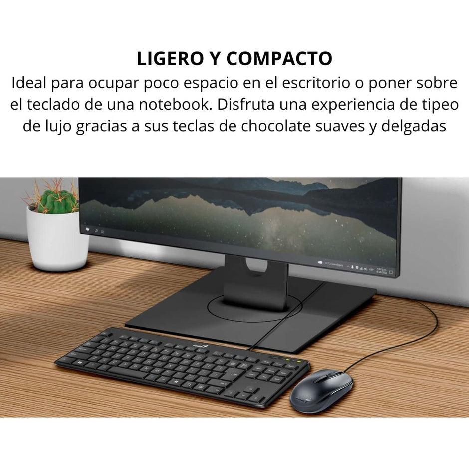 Teclado Compacto 12 teclas Multimedia Genius LuxeMate 110 AI Copilot - Negro