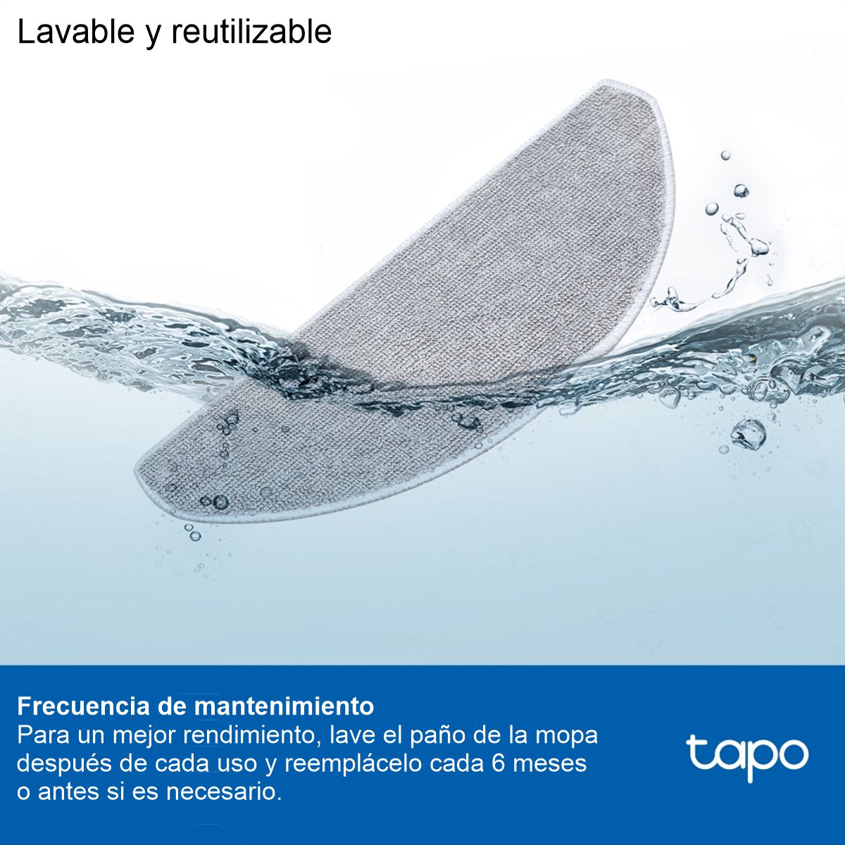 Mopas Fregado Para Robot Aspirador Tp-link Tapo RVA301 / Pack X 5