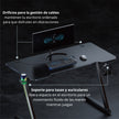 Escritorio Gamer TechGo MPCG-07 Diseño Z Superficie Texturizada 120cm*60cm Portavasos Soporte Diadema
