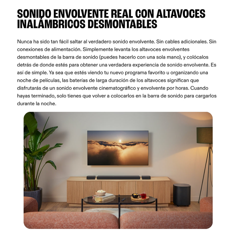 Barra de Sonido JBL BAR 800MK2 con 7.1 Canales 780W Dolby Atmos Parlantes Desmontables Subwoofer 10” Wi-Fi