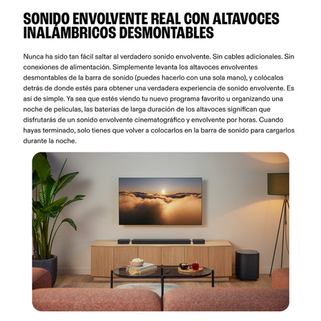 Barra de Sonido JBL BAR 800MK2 con 7.1 Canales 780W Dolby Atmos Parlantes Desmontables Subwoofer 10” Wi-Fi