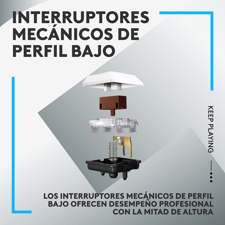 Teclado Gamer Mecánico Ultrafino Logitech G815 Lightsync Rgb Blanco