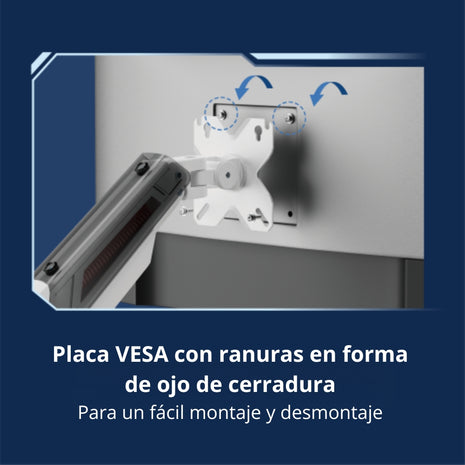 Soporte Monitor Gaming 17-40" TECHGO SPMG-1101 - Brazo Mecánico Ajustable Altura e Inclinación - Blanco