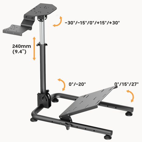 Soporte Plegable Simulador Pro Timón Palanca, Techgo Sptg-03
