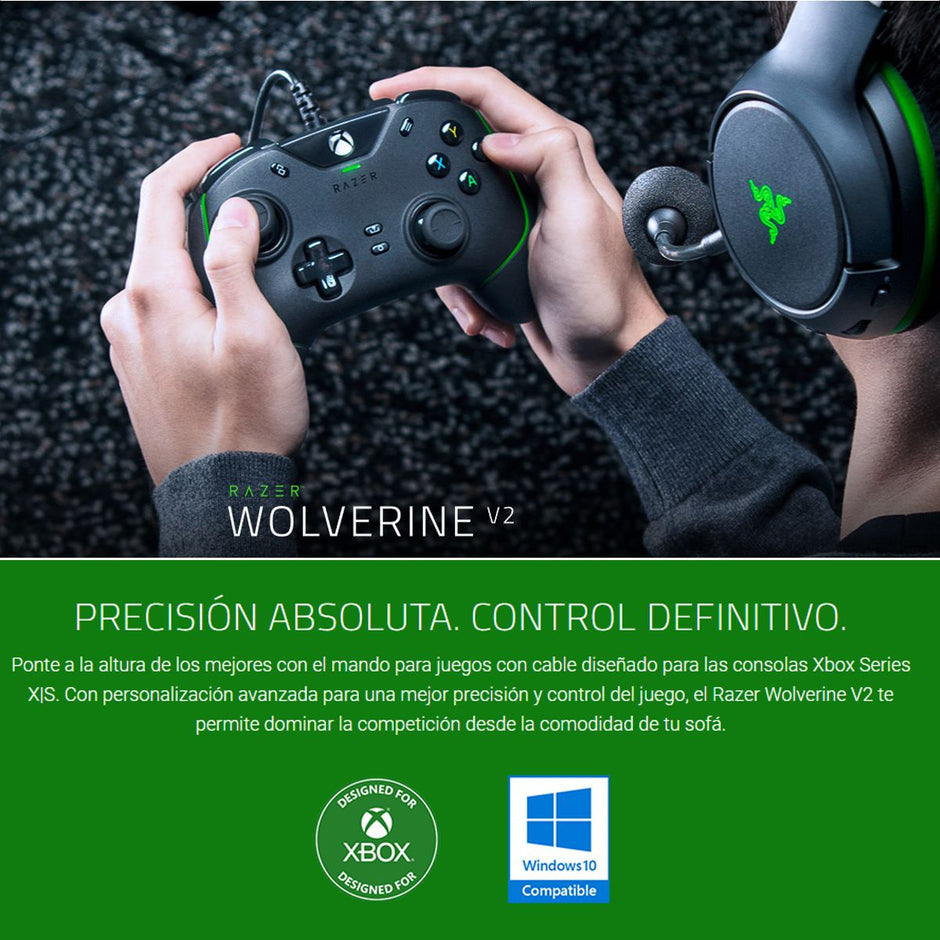 Control Razer Wolverine V2 Pro con Cable para Xbox con Botones Mecánicos y HyperTrigger