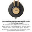 Audífonos de Estudio AKG K92 Profesionales Cerrados Monitoreo 40mm 16Hz-22kHz Cable 3m - Negro/Oro