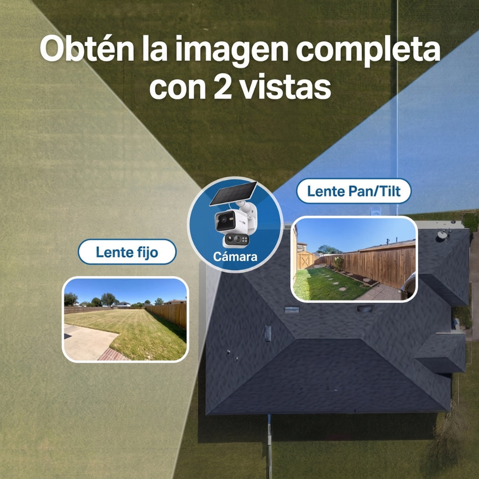 Cámara de Seguridad Wi-Fi TP-Link Tapo C645D Kit Doble Lente 2K Pan/Tilt 360° Solar Batería 10000mAh IP65